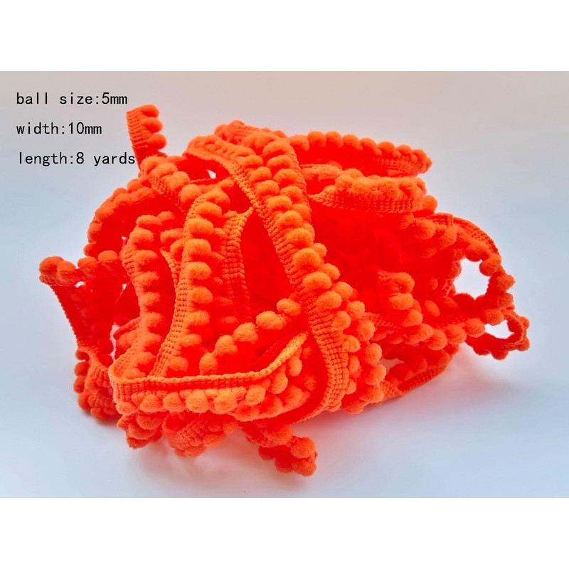 Mini Pom Pom Trim 8 Yards 5mm Ball Fringe Trim