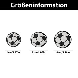 Pack of 12 Children's Football Fabric Patches, Iron-On Patches for Jeans, Backpacks, Scarves, Socks