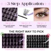 FD18-10-1018 Eyelash Extensions, C Curl, Natural Cluster Lashes, FD18-10-18 mm,