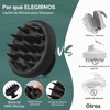 Cepillo de Ducha Extensible con Mango Largo y Silicona Negra