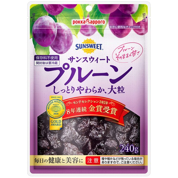 Pokka Sapporo Sunsweet Prunes with Zip Bag 8.5 oz (240 g)