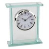 Wm.Widdop Glass Mantel Clock Size: H15 x W13 x D4 cms
