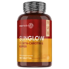 Sunglow Self-Tanning Capsules - Vegan - Tanning Capsules with Beta Carotene, Vitamin E & Lutein in High Dose - Laboratory-Tested & 100% Natural Ingredients - Sun Complex Vitamins for Brown Skin - Pack of 60