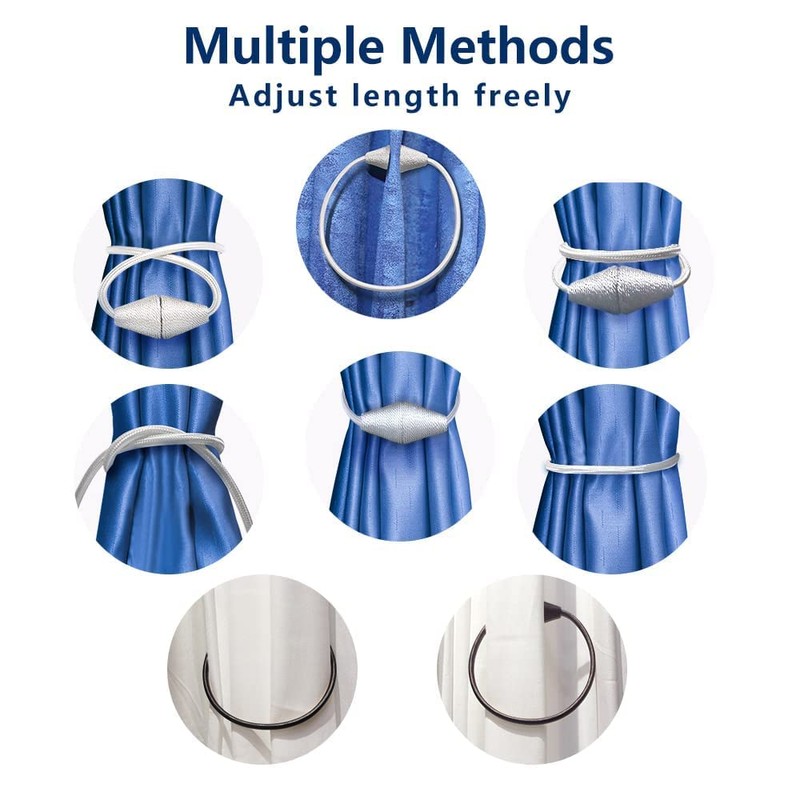 XDerlin Strong Magnetic Curtain Tiebacks with Upgrade Larger Magnet,2Pack Upgrade