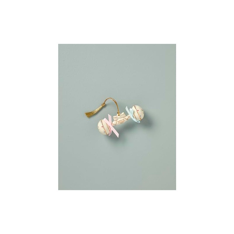 Lenox 894429 2023 - Adorno de sonajero navideño para bebé