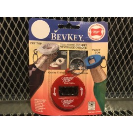 Bev Key® VTG MILLER HIGH LIFE NOS 1988 Bev Key® 3 in 1 Beer Can Bottle Opener Key Chain