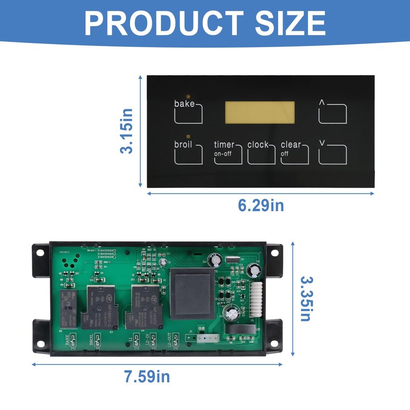 316455420 Oven Control Board Clock Compatible with Kenmore Electrolux Replacement