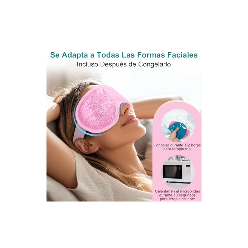 Antifaz de Gel para Ojos Frío y Caliente para Dormir