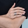 King Will HAMMER Men 8mm Tungsten Carbide Ring Multi-faceted Hammered