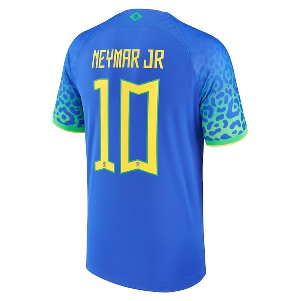 Neymar JR #10 Brasil Away - playera de fútbol 2022/23, Blue, X-Large