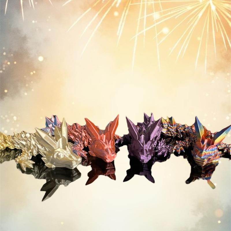 Tumbler Straw Buddy Dragon Guardian Straw Figurine 3D Printed:_Ice
