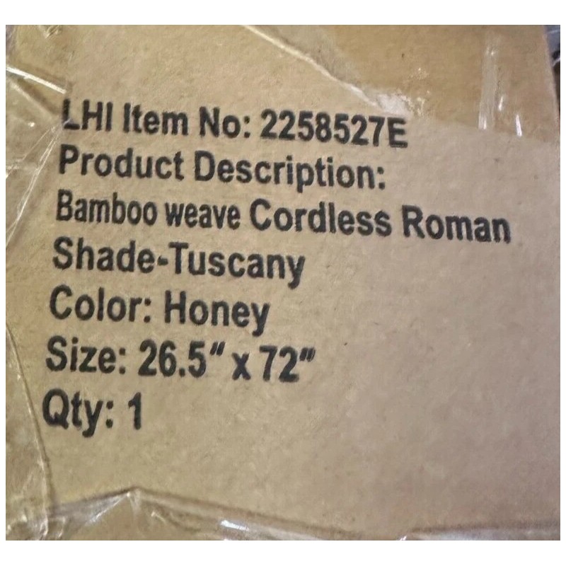 Home Decorators Collection Modern Farmhouse Honey Flat-Weave Cordless Bamboo Shade