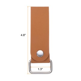 sourcing map 4pcs Tape Measure Holder 4.8" Leather Tape Measure Holder for Regular Casual Belts and Work Tool Belts, Brown