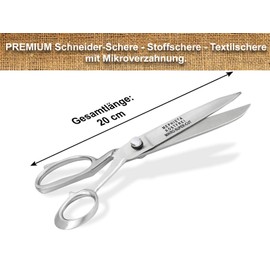 Professional Fabric Scissors Dressmaking Scissors Textile Scissors with Micro Teeth (20.0 cm)