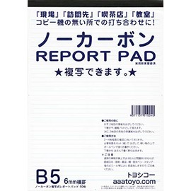 Carbonless Copy Report Paper, Horizontal Ruled (B5, 2 Pack)
