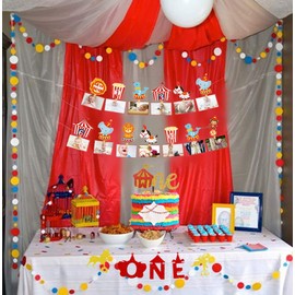 JeVenis Set of 3 Circus 12 Month Photo Banner The Big One Circus Birthday Banner Circus One Banner Carnival Photo Banner Circus Photo Banner Carnival 1st Birthday banner