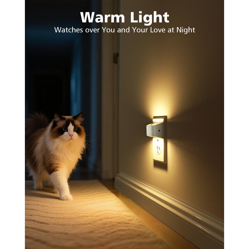 VOLISUN Night Lights Plug into Wall, 6 Pack Up and