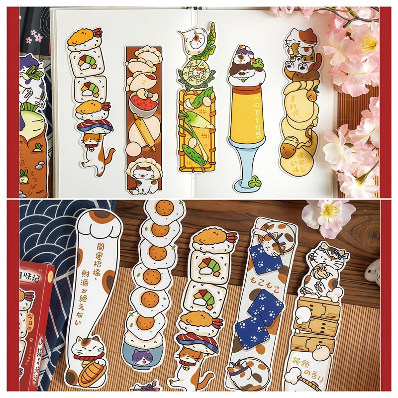 Bookmarks, Bookmarks, Book Markers, Cats, Animals, Set of 30 Message