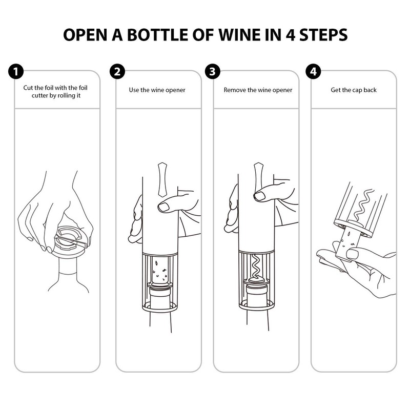CHEER Electric Wine Opener with USB Rechargeable Lithium Battery with