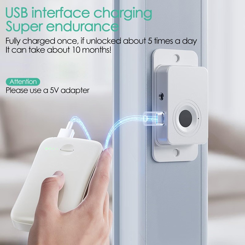 Lhdfyqt Fridge Lock with Fingerprint, Baby Cupboard Lock, Window Lock,