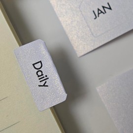 Calendar Stickers Monthly Index Tabs for Trip Planning, Scrapbooking, Calendar Decorating, Vacation Journaling (Cream)