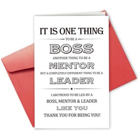 Funny Boss’s Day Card for Men Women, Birthday Card for leader, Appreciation Card for Boss, Boss Thank You Card, Boss Leaving Card