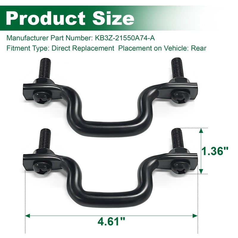 Jetuplusllc Pair Rear Bed Tie Down Hooks with Bolts Compatible