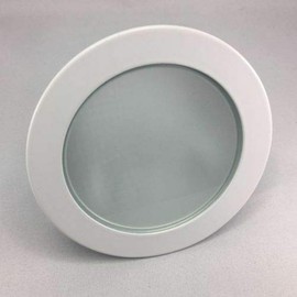 Elite Lighting B437WH Smooth Frost Shower Trim, 4", White