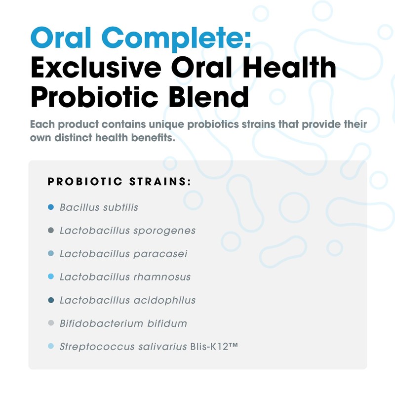 Oral Complete 11-in-1 Dental Probiotics, Bad Breath Treatment Halitosis Tonsil