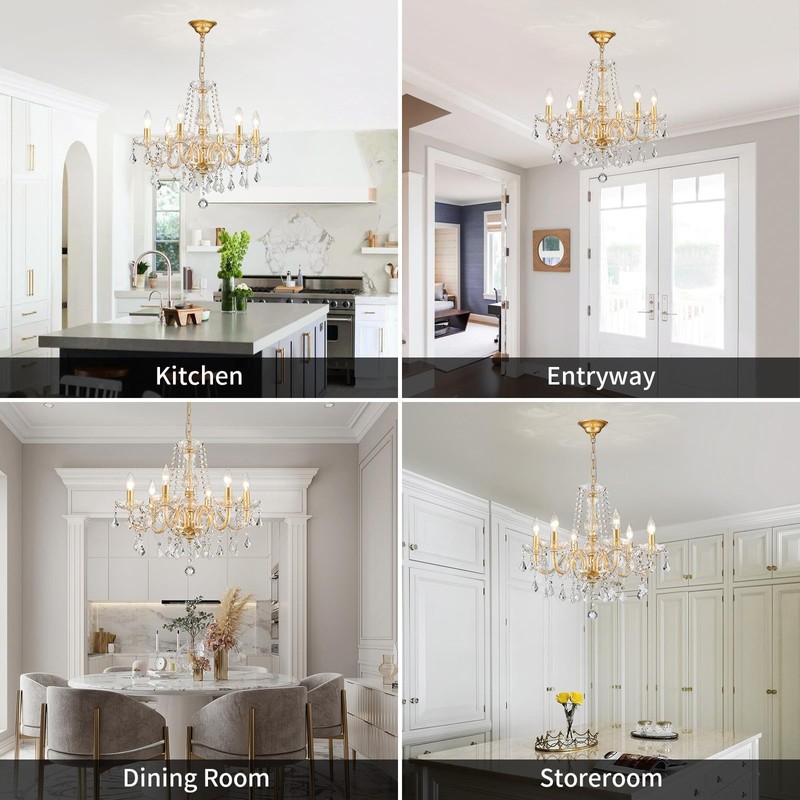 Crystal Chandelier Light Fixture, Modern K9 Crystal Chandeliers for Dining