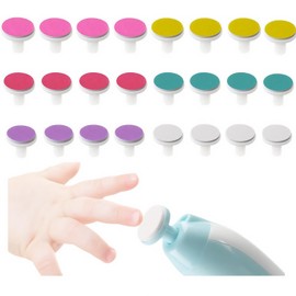 24 Pieces Baby Nail File Electric Nail File Children Replacement Pads for Nail Cutter Grinding Heads Electric Nail File Children's Care Set Nail Trimmer Professional Electric Accessories
