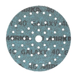 Mirka Galaxy Multifit Sandpaper 6 inch (150mm) - Grit 40, 50 Discs/Pack - Premium Abrasive for Epoxy Resin, Wood, Metal - Non-Clogging, Self-Sharpening Technology - Ideal for Power Sanders