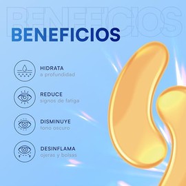 MIST JEWEL Parches para contorno de ojos anti-ojeras con Ácido hialurónico y Colágeno | Paquete de 25 pares de parches antienvejecimiento (Eye patches