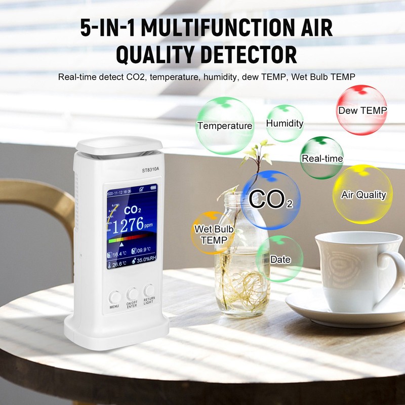 ST8310A Carbon Dioxide Tester Recorder Air Quality Detector Temperature Humidity