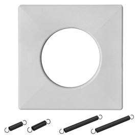 S97010319 Bathroom Exhaust Fan Cover for Broan Heat Lamp Cover Grille w/Springs 97010319, 99111347, Nutone Bathroom Fan Light Cover Compatible with Broan 161, 162, 9412D-R01, 9417DN-R01 Bulb Heater