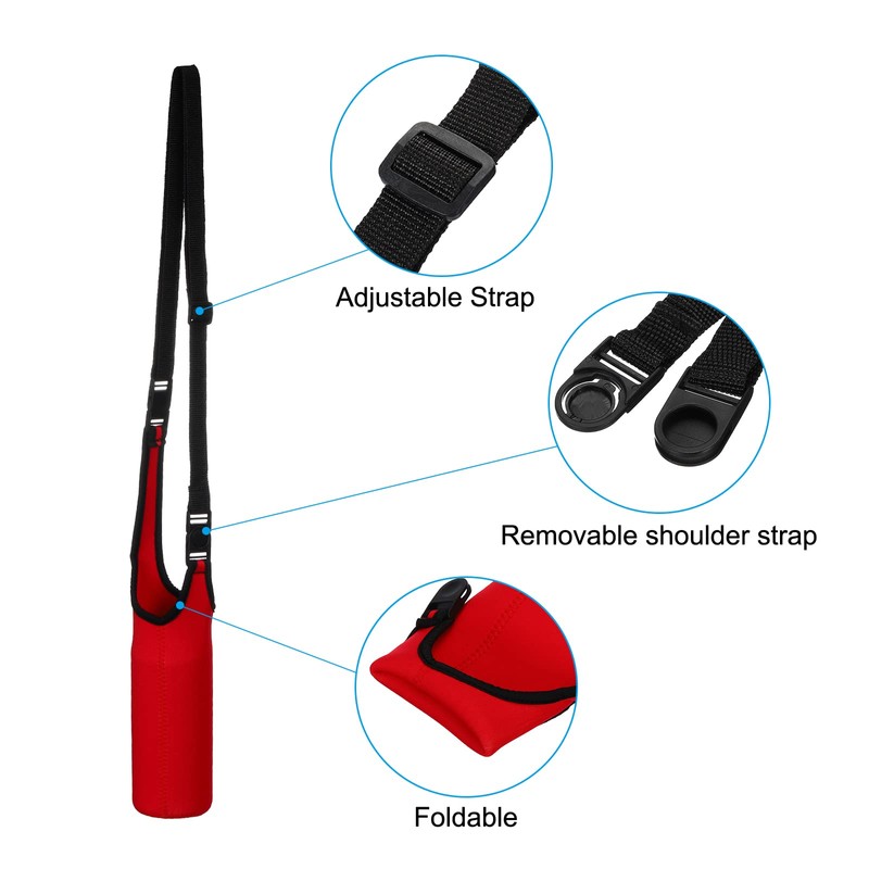PATIKIL 67mmx185mm Water Bottle Sling Bag, 1 Pack Neoprene Portable