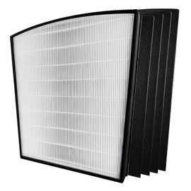 BreshAir LP-HF550 True HEPA Replacement Filter Compatible with Air Purifier LP550TH and LP550THP, includes H13 HEPA Filter and 4 Pre-Filters, Compare to Part# LP-HF550