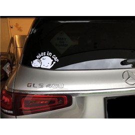 Vog Trends-Kids in Car Decal Baby in Car Sticker Baby on Board car Decal White 7.25 inch VT-2001