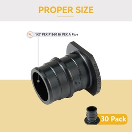 GUOFIS 1/2" Poly PEX A Expansion Fitting,30 Pack Plug(End Stop) PPSU PEX F1960 Fittings,1/2Inch Pex Plastic Plugs Fitting(PPSU1960025-30Pack)