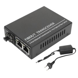 Fiber Transceiver 100M SFP to RJ45 Multifunctional Compatibility Optical Media Converter 100‑240V