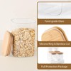 37oz(1.2Qt) Square Glass Storage Containers with Bamboo Lids – 4