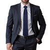 Dubulle Mens Red White Dots Striped Tie WOVEN Necktie for