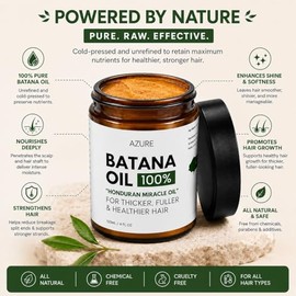 AZURE - Pasta de aceite de batana para el crecimiento del cabello, pasta de batana 100% pura para nutrir el cuero cabelludo, fortalecer las hebras, mejorar el brillo y la suavidad, de origen hondureño