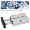 Air Cylinder Pneumatic 2 Piston Rod 2 Shaft Double Action