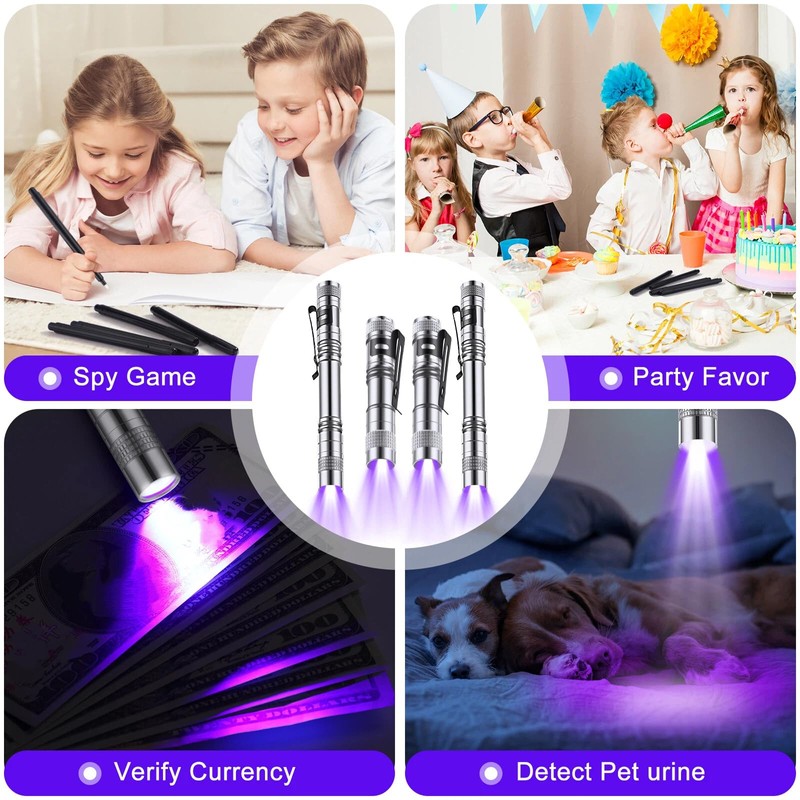 Tegeme 8 Pcs Black Light Markers Set 4 Invisible Ink
