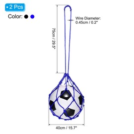 PATIKIL Solo Soccer Training Ball Net Set of 2 Football Kick Practice Bungee Juggling Net Soccer Training Equipment for Youth and Adult Ball Size 3 4 5 Blue Black