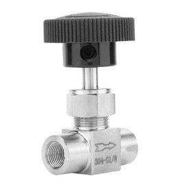 Oumefar Straight Needle Valve, Stainless Steel Shut-Off Valve, High Pressure Check Valve, Internal Thread, Shut-off Needle Valve (1/8 Inch)