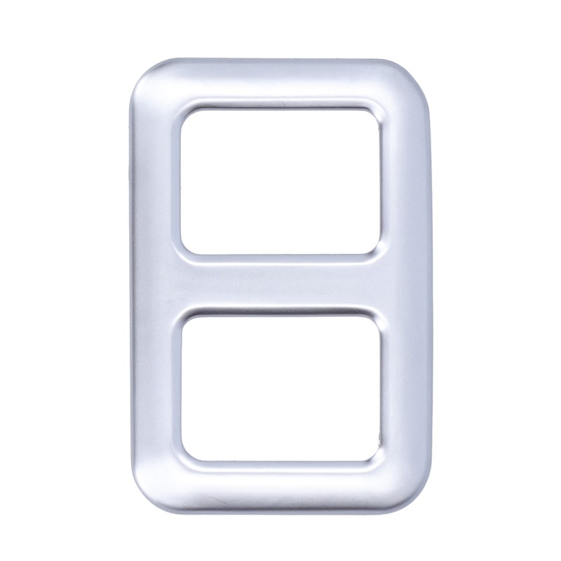 Rear Trunk Trailer Button Frame ABS Silver Trim Fit for