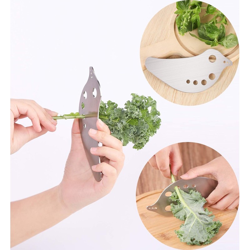 Lefipet Herb Stripper,Stainless Steel Kitchen Herb Leaf Stripping Tool with