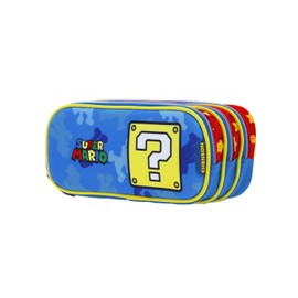 Lapicera Con Triple Cierre Chenson Mario Bros Question Block